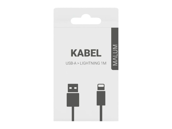 Gear Kabel USB-A > Lightning Bílá (Premium) zadní a přední strana